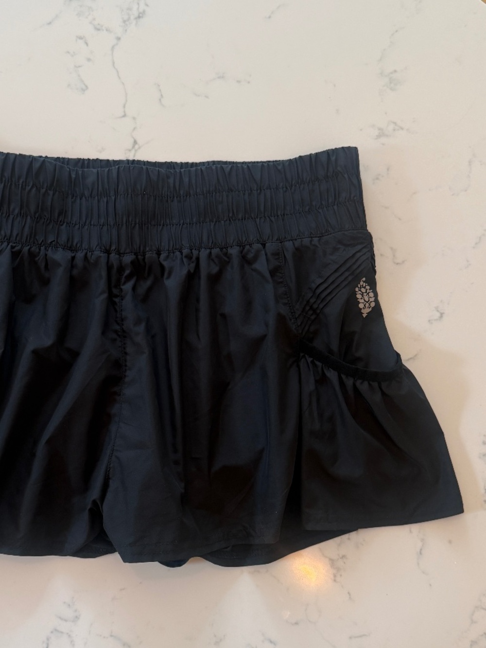 Free People Movement Get Your Flirt On Shorts Black M Like New